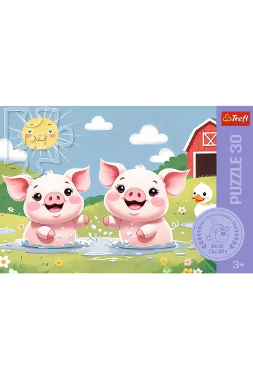Puzzle 30 el. Weso�e �ycie na wsi Trefl