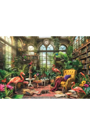 Puzzle 1000 el. HQ The Greenhouse Library Clementoni