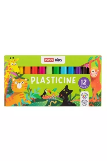 Easy Stationery Plastelina szkolna 12 kolor�w EASY 12 szt.