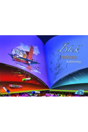 Kreska Blok techniczny A4 kolorowy 300g