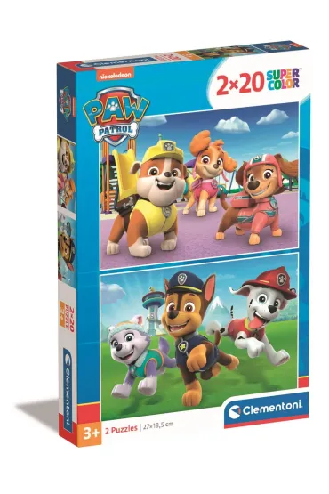 Puzzle 2x20 el. SuperColor. Paw Patrol Clementoni