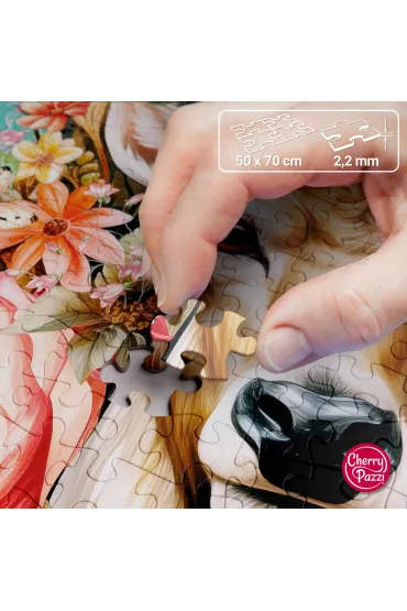 Puzzle 1000 el. Flower Deer CherryPazzi