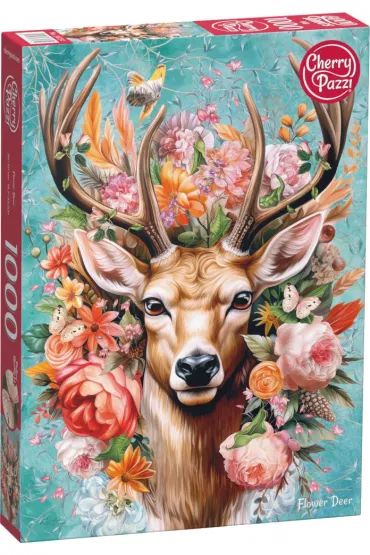 Puzzle 1000 el. Flower Deer CherryPazzi