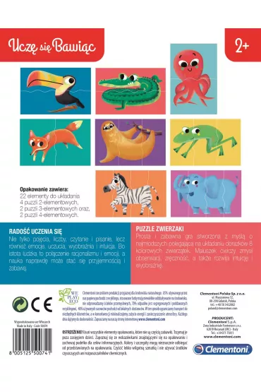 Puzzle Zwierzaki Ucz� si� Bawi�c Clementoni