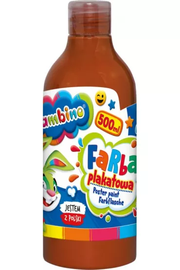 St. Majewski Farba plakatowa w butelce Bambino br�zowa 500ml