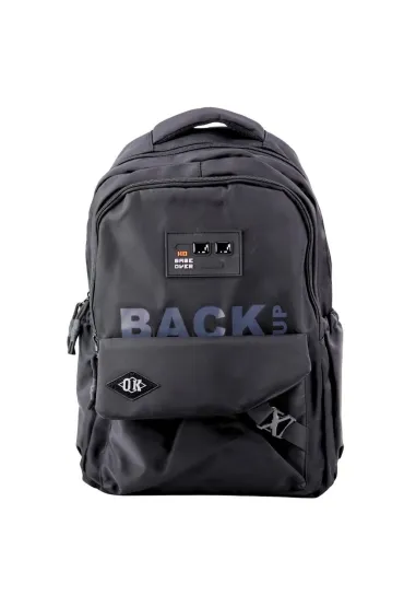 LeanToys Plecak szkolny 6 kieszeni Back Up czarny 23L