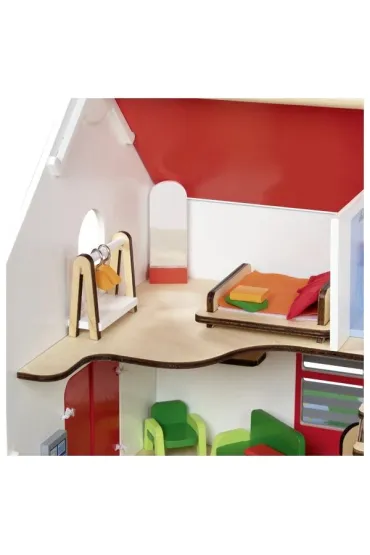 Przeno�ny domek dla lalek Eco House z akcesoriami Goki
