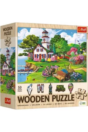 Puzzle drewniane 501 el. Letnia przysta� Trefl