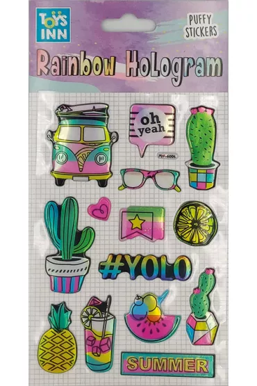 Stnux Naklejki rainbow hologram - Summer