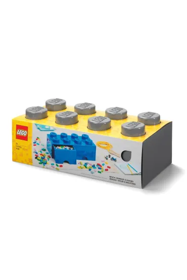 Szuflada klocek LEGO Brick 8 Ciemnoszara