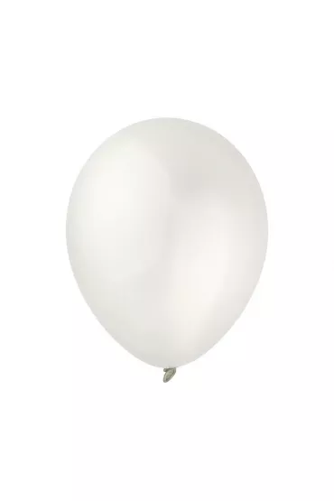 Decomex Balony metallic Pearl White 100 szt.