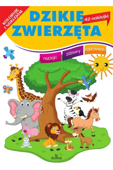 Dzikie zwierz�ta. Koloruj� i naklejam - Monika Matusiak