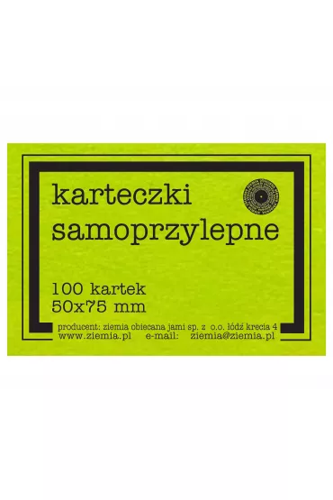Ziemia Obiecana Karteczki samoprzylepne fluo zielone 50x75 mm