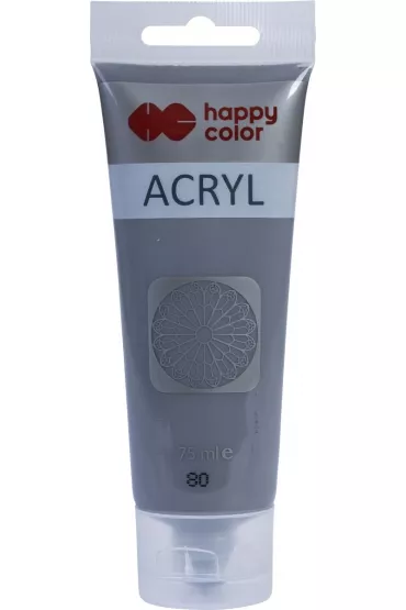 Happy Color Farba akrylowa szara 75ml