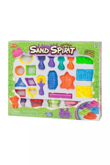 Keylucker Sand Spirit. Zestaw du�y z narz�dziami: 5 kubk�w piasku, 12 foremek, 6 narz�dzi