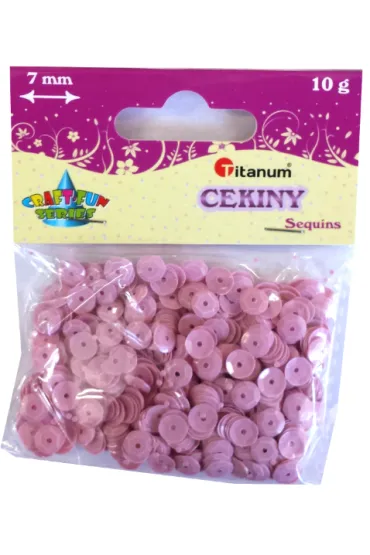 Titanum Cekiny okr�g�e r�owe 7mm 10g.(Co7/1018)