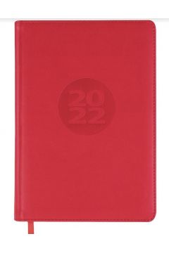 Easy Stationery Kalendarz ksikowy 2022 A5 czerwony EASY