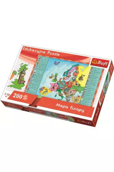 Puzzle 200 el. Mapa Europy dla dzieci 15503 Trefl