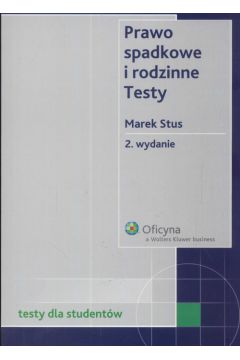Prawo spadkowe i rodzinne Testy - Stus Marek - Marek Stus