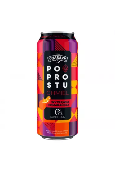Tymbark Po prostu Chmiel Nap�j bezalkoholowy wytrawna pomara�cza 500 ml