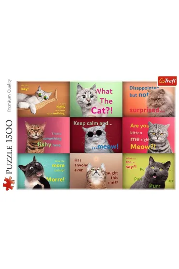Puzzle 1500 el. Zabawne kocie portrety Trefl
