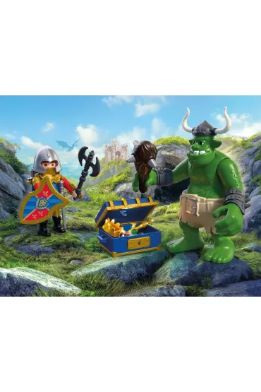 Playmobil Knights Troll ze skarbem rycerzy herbu Lew 72116
