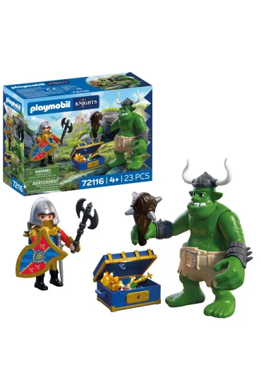 Playmobil Knights Troll ze skarbem rycerzy herbu Lew 72116