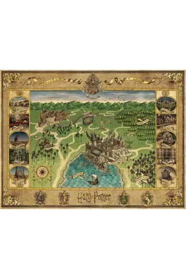 Puzzle 1500 el. Mapa Hogwartu Ravensburger