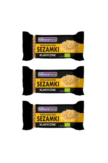 NaturaVena Sezamki klasyczne Zestaw 3 x 27 g Bio