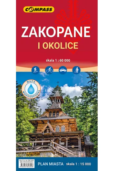 Zakopane i okolice mapa laminowana skala 1 : 60 000