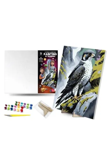 Qbee Malowanie po numerach - W�drowiec na skale 40x50cm