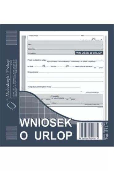 Michalczyk i Prokop Druk Wniosek o urlop A4