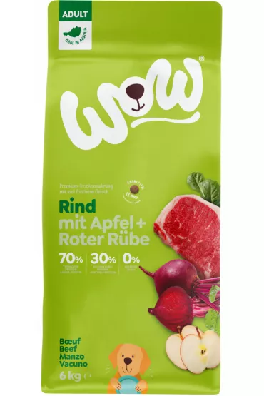Wow Rind - wo�owina z jab�kiem i buraczkami dla doros�ych ps�w 6 kg