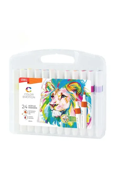 Deli Markery akrylowe mix kolor�w 24 szt.