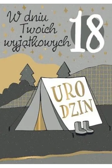 Kukartka Karnet B6 Urodziny (wymienne cyfry)