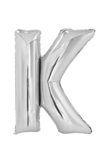 Amscan Balon foliowy litera K srebrna 63.5x86cm