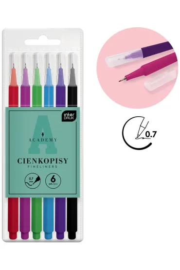 Interdruk Cienkopisy Academy 6 szt.