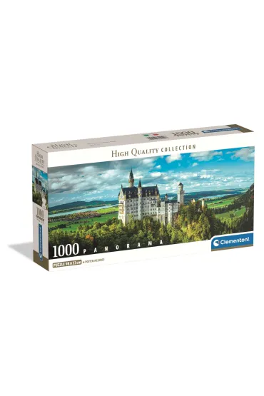 Puzzle 1000 el. Panorama - The Neuschwanstein Castle Clementoni