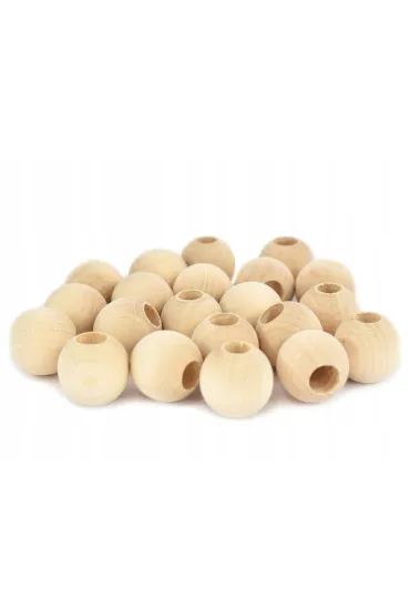 Brewis Koraliki drewniane 18mm KDN-1 naturalne