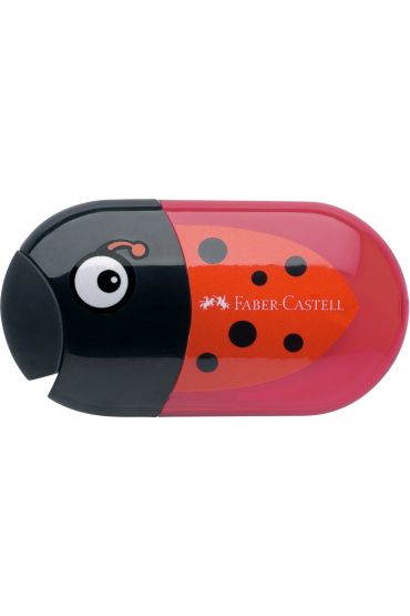 Faber-Castell Temperwka biedronka podwjna z gumk
