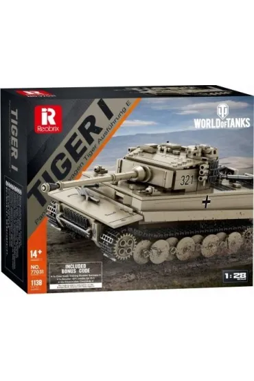 Klocki konstrukcyjne - Tiger I, 1138 el. (77031)