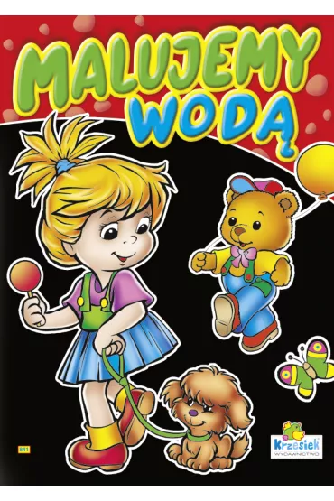 Kolorowanka wodna. Malujemy wod�. Dziewczynka z pieskiem 841