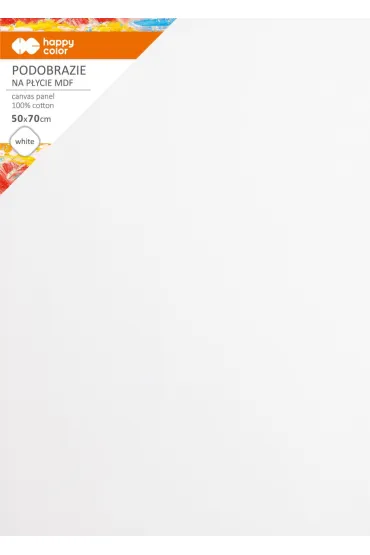 Happy Color Podobrazie bawe�niane impregnowane bia�e 50x70cm, 4mm