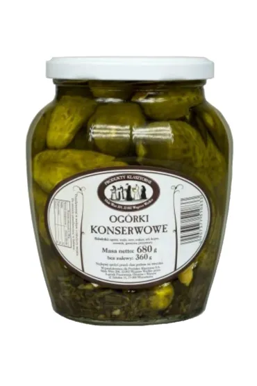 Produkty klasztorne Og�rki konserwowe 680 g