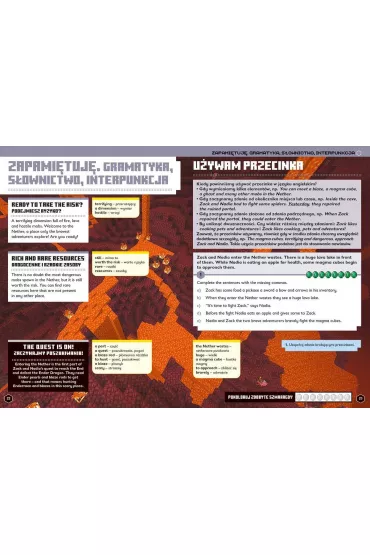 Minecraft. J�zyk angielski. Megazadania 12+ - Dan  Whitehead, Jon  Goulding