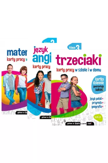 Pakiet Matematyka. Karty pracy w szkole i w domu. Klasa 3, Jzyk angielski. Karty pracy w szkole i w domu. Klasa 3, Trzeciaki. Karty pracy w szkole i w domu - Marta Kurdziel