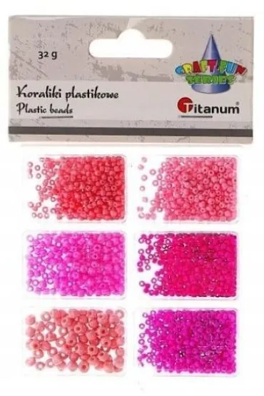 Titanum Koraliki plastikowe 6 rozmiar�w 32g