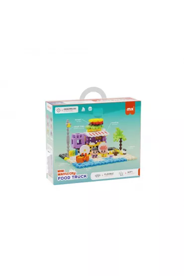 Mini Waffle City Klocki konstrukcyjne Mini Waffle 148 element�w City Food Truck MARIOINEX 904244