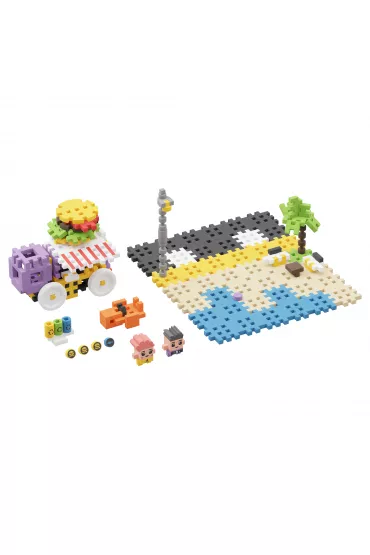 Mini Waffle City Klocki konstrukcyjne Mini Waffle 148 element�w City Food Truck MARIOINEX 904244
