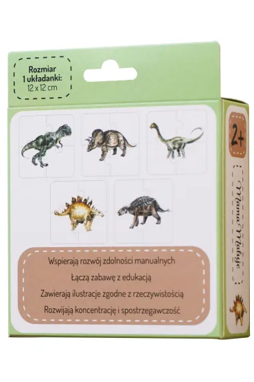 Puzzle 4 el. Dinozaury Mama Maluje